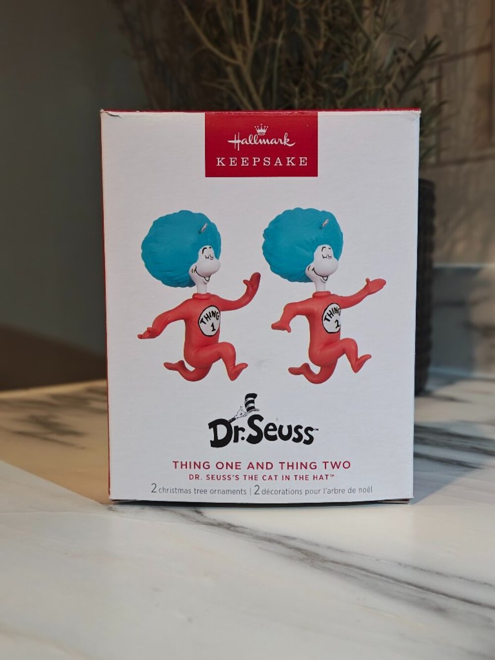Hallmark Keepsake 2024 Dr. Seuss Thing One & Thing Two Ornaments